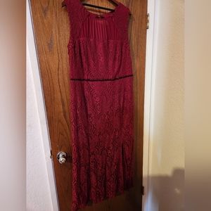 Wine Red Lace Dress (20W)